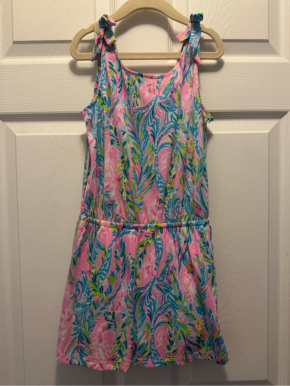 Lilly Pulitzer Girls Mini Sundari Romper in Unicorn of the Sea - Picture 2 of 7